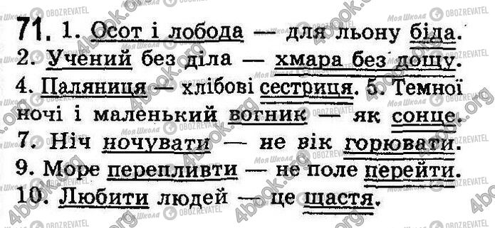 ГДЗ Українська мова 8 клас сторінка 71